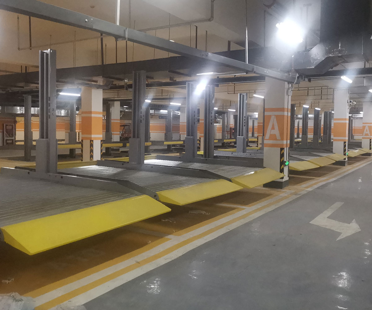 旺蒼2層簡易升降類機(jī)械停車庫安裝