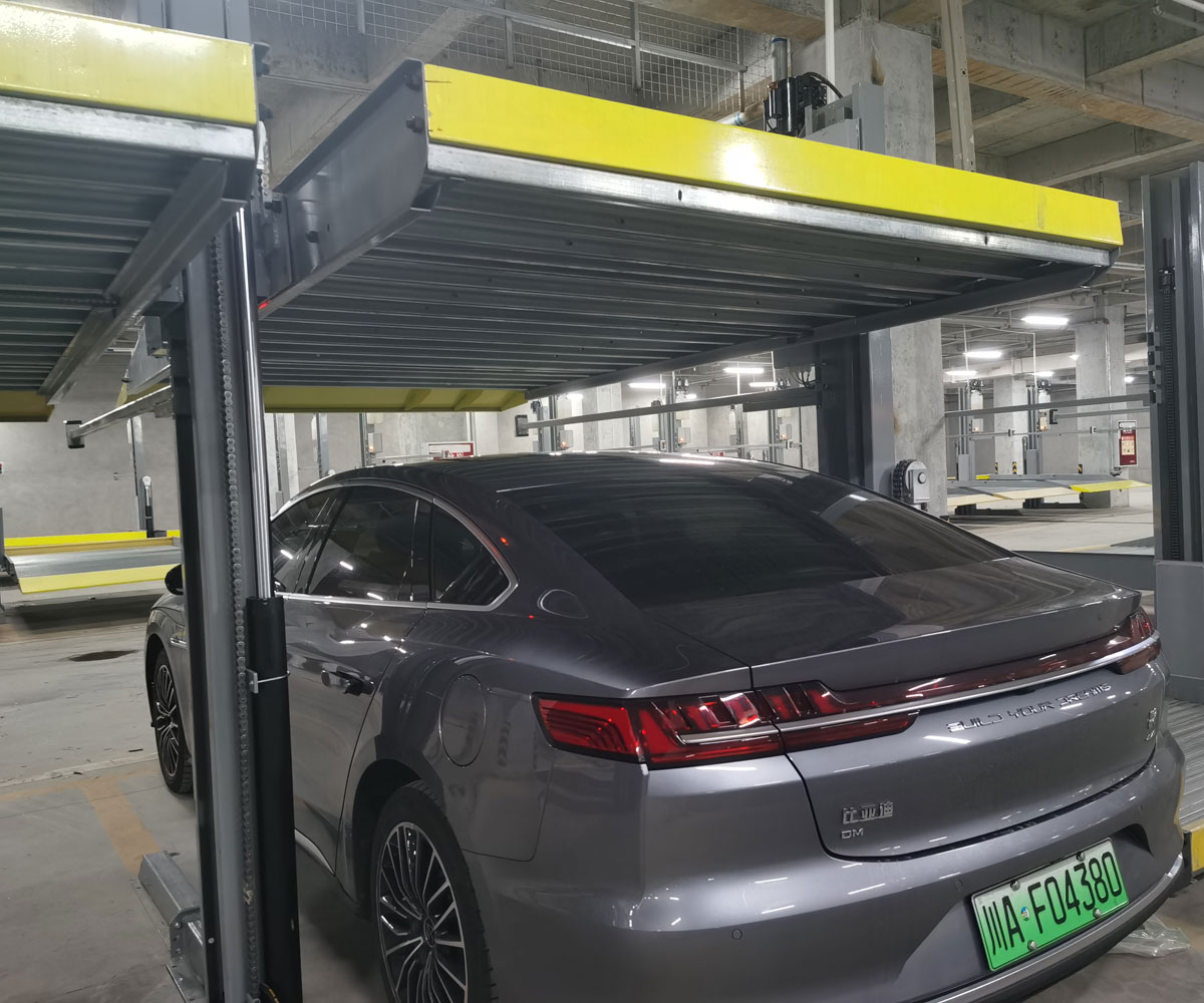 羅江雙柱升降式機械式立體停車設(shè)備改造